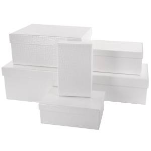 Коробка 23*16*9.5 см. Кожа крокодила, Белый / 503914