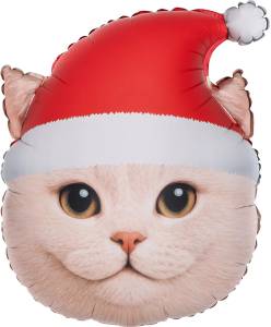 26" Новогодний котик, сатин / Китай 29304