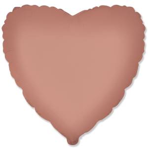 Сердце матовое Vintage Rose 18"/ 1204-1605