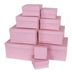Коробка 12*12*7 см розовый